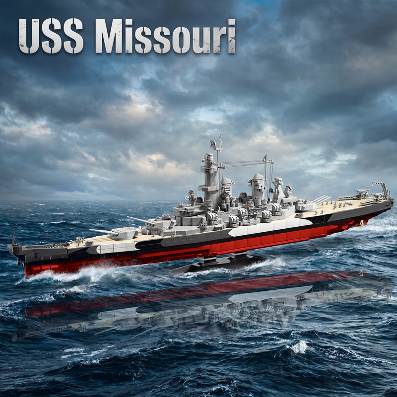 Model Kit Uss Missouri - 2568PCS USS 미주리 전함 조립 블록