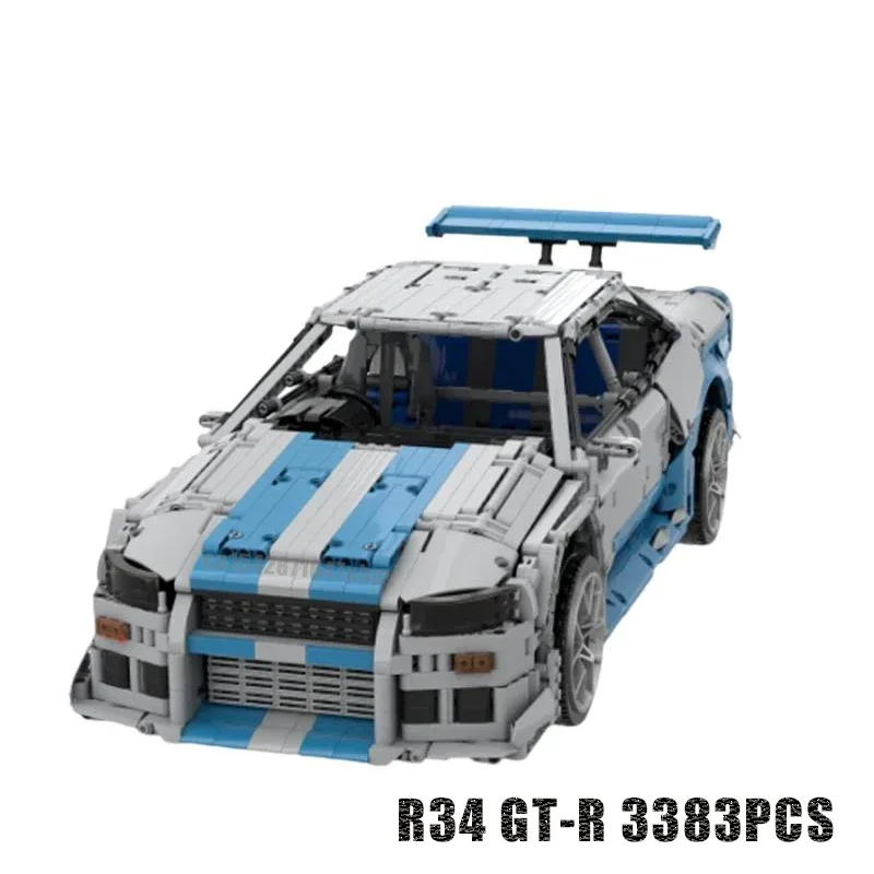 3383PCS supercar 모델 빌딩 키트 블록 자 - Model Kit R34 리뷰 및 가격