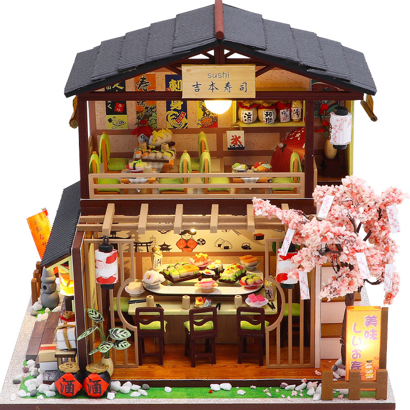 DIY 나무 미니어처 모델 키트 일본 스시 가게 카사  - Model Kit Japanese 리뷰 및 가격