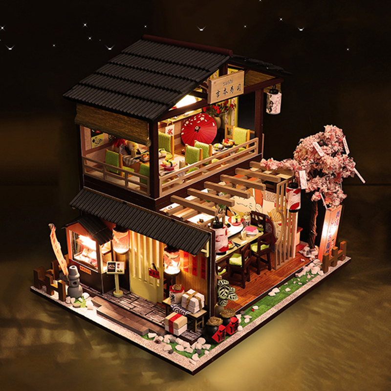 DIY 나무 미니어처 모델 키트 일본 스시 가게 카사  - Model Kit Japanese 리뷰 및 가격
