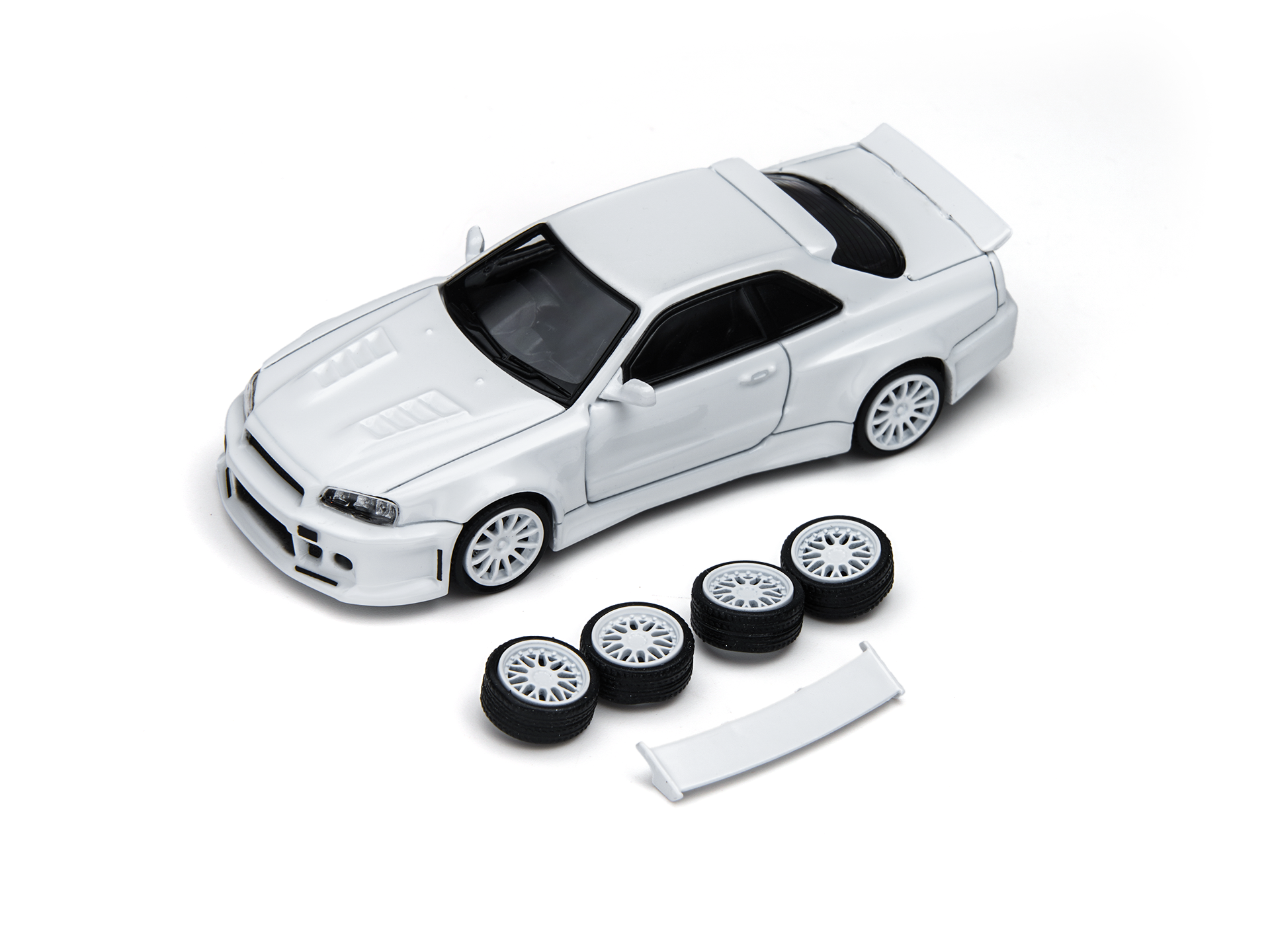 타임마이크로 1/64 R34 화이트 타이거 투스 엔지니 - Model Kit R34 리뷰 및 가격