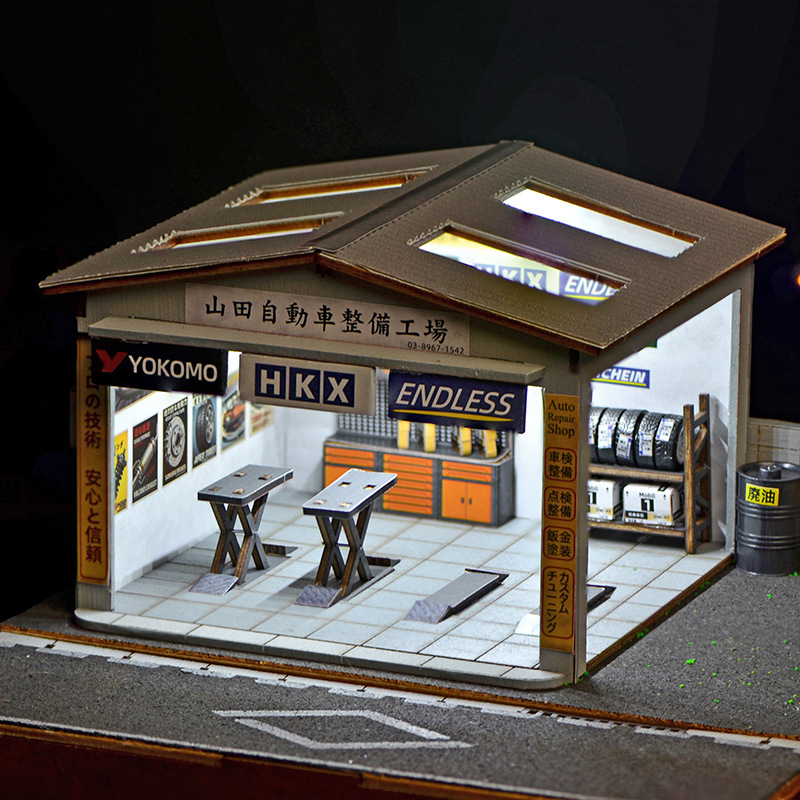 1:64 스케일 DIY 자동차 정비소 디오라마 키트(L - Model Kit Display 리뷰 및 가격