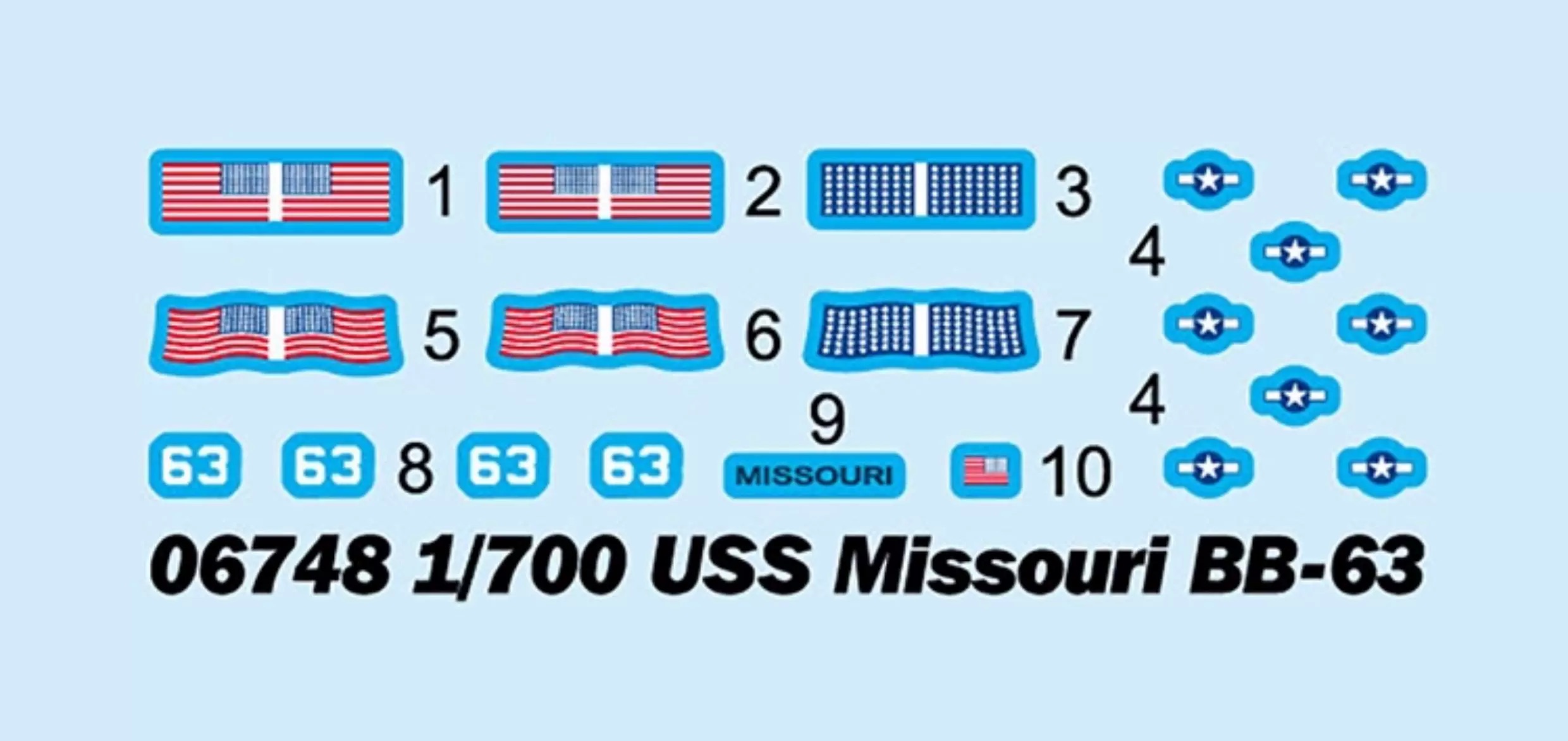 트럼펫 06748 1/700 스케일 USS BB-63  - Model Kit Uss Missouri 리뷰 및 가격