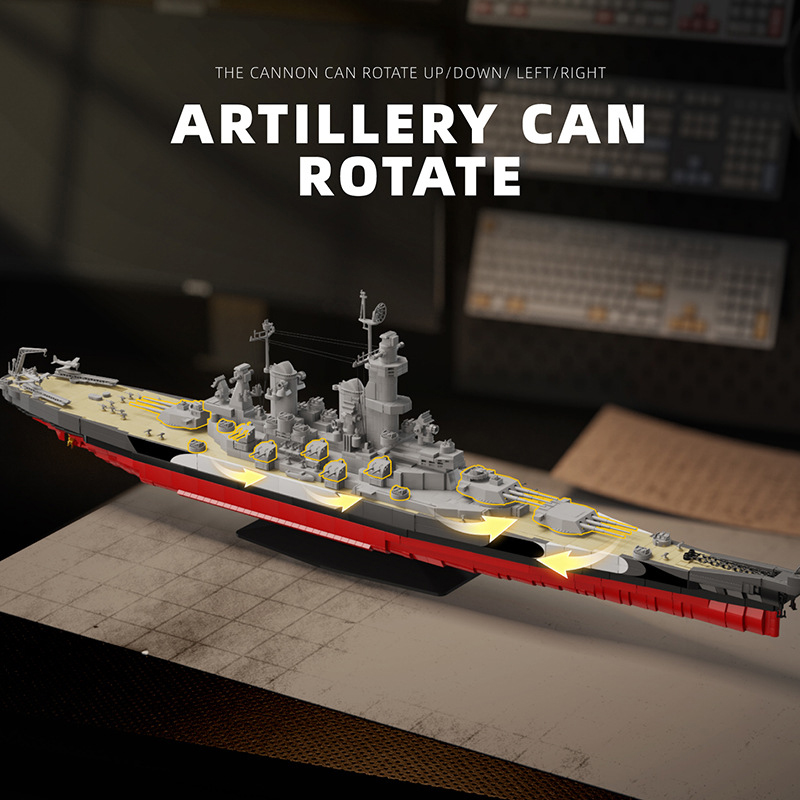 2568PCS USS 미주리 전함 조립 블록 세트 1: - Model Kit Uss Missouri 리뷰 및 가격