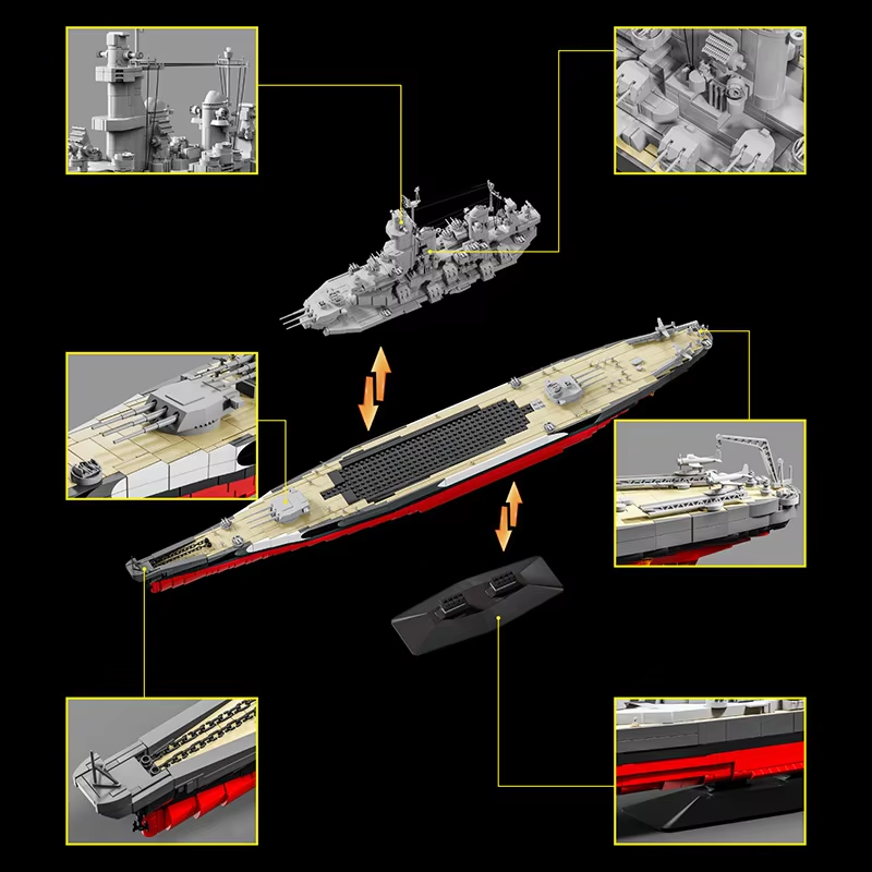 2568pcs USS 미주리 전함 모델 빌딩 블록 조립 - Model Kit Uss Missouri 리뷰 및 가격